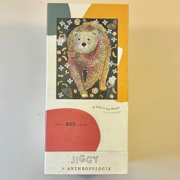 NIB Jiggy for Anthropologie Puzzle and Glue Set, A Walk in the Woods - Picture 4 of 7